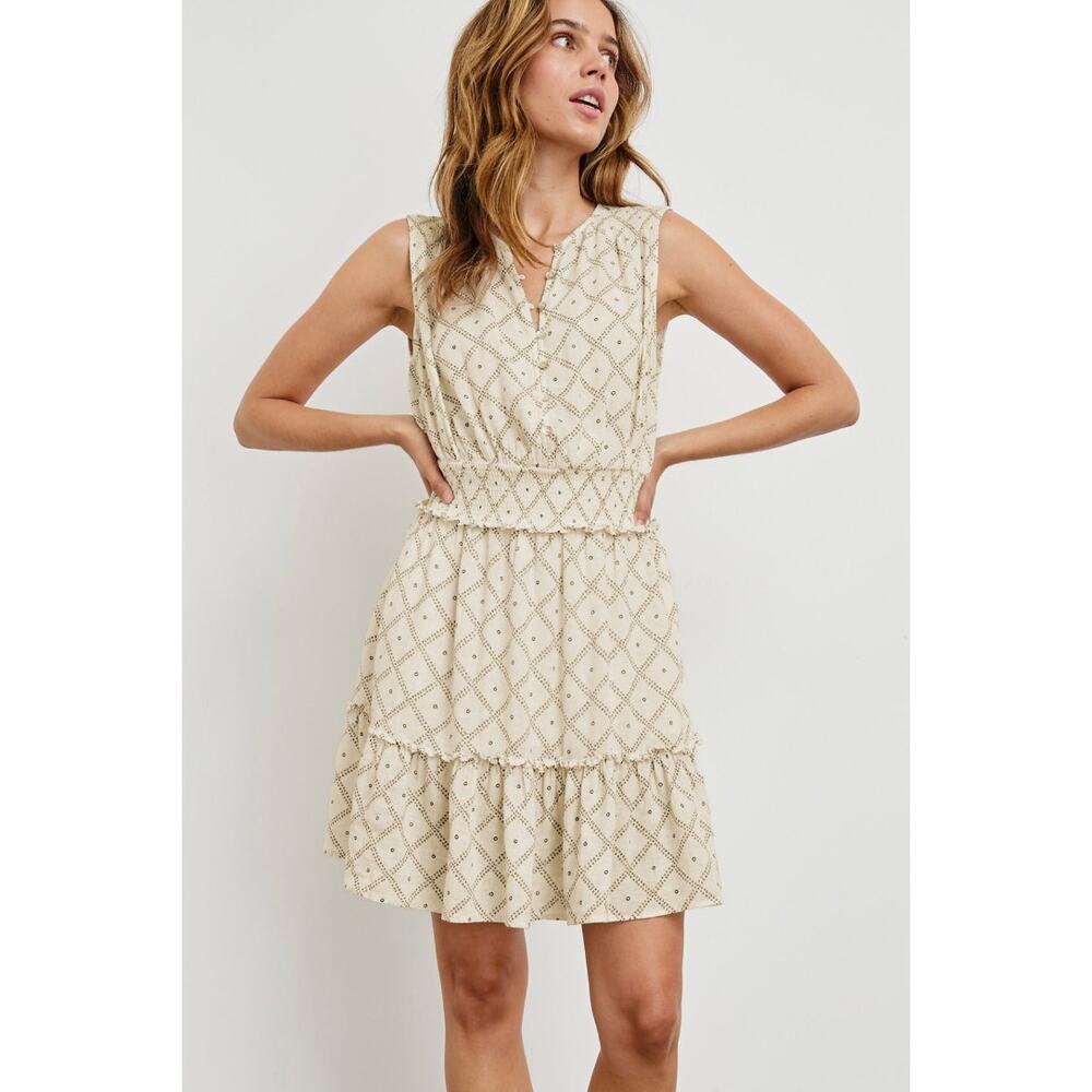 Rails Cindy Mini Dress Ivory Zanzbar Size M NWT